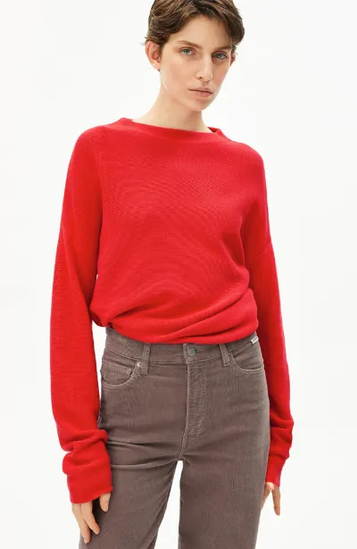 ARMEDANGELS ARMEDANGELS Damen vegan Pullover Merinaa Candy Apple Red