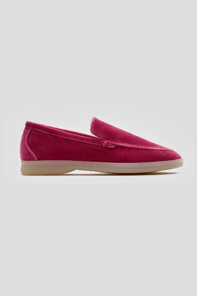 Solari Milano Solari Milano Damen vegan Loafer Samt Rosa