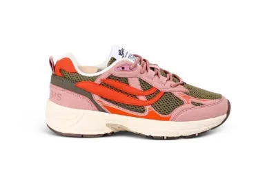 Genesis Footwear Genesis Footwear Sneaker - G-Eco`99 Multi Colour Old Rose/Olive/Orange