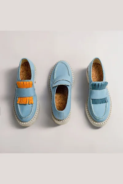 AGAZI AGAZI Damen vegan 3 In 1 Loafers Diane Himmelblau