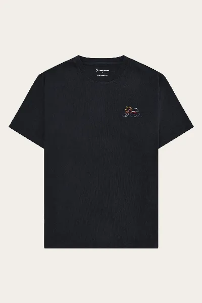 KnowledgeCotton Apparel KnowledgeCotton Apparel Herren vegan T-Shirt Chest Print Night Sky Navy