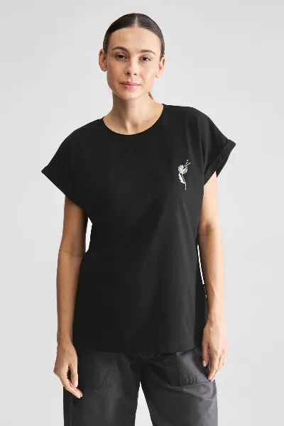 dedicated T-Shirt Visby Dandelion EMB Schwarz