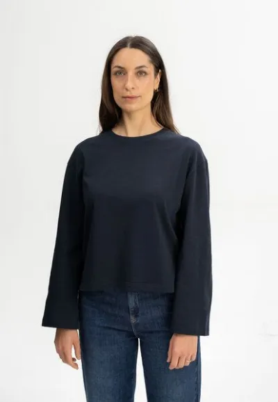 MELA MELA Oversized Langarmshirt schwer Style SANGEETHA aus 100% Bio-Baumwolle