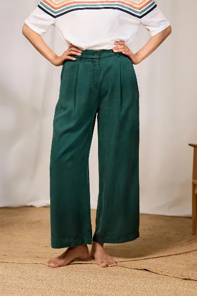 TWOTHIRDS TWOTHIRDS Damen vegan Hose Nanpu Garden Grün