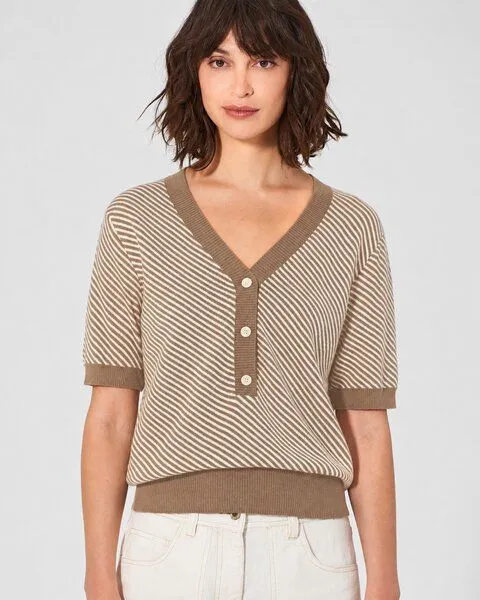 HempAge HempAge Damen Halbarmpullover Hanf/Biobaumwolle