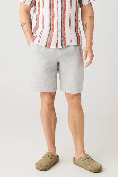 KnowledgeCotton Apparel KnowledgeCotton Apparel Herren vegan Shorts Lose Leinen Ultimate Grau