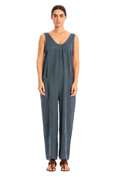 RAVENS VIEW IBIZA RAVENS VIEW IBIZA Damen vegan Jumpsuit Aura In Ozeanblau
