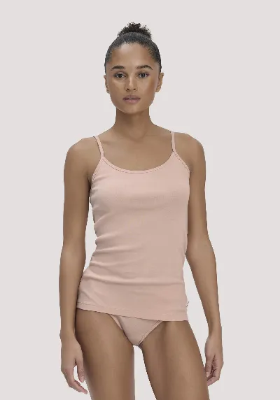 hessnatur hessnatur Damen Spaghetti-Top im 2er-Pack PURE COTTON aus Bio-Baumwolle - rosa
