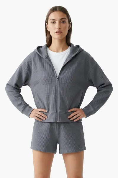 ORGANICATION ORGANICATION Damen vegan Hoodie Jennifer Shadow Grey