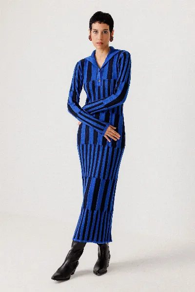SKFK SKFK Damen vegan Kleid Jare Blau