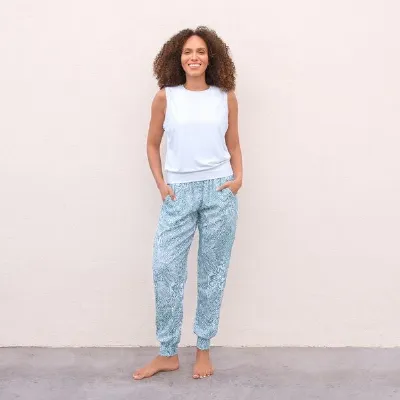 Jaya Jaya ANANDA ROSEBIRD & FLOWERS - Damen - Sommerhose für Yoga und Freizeit
