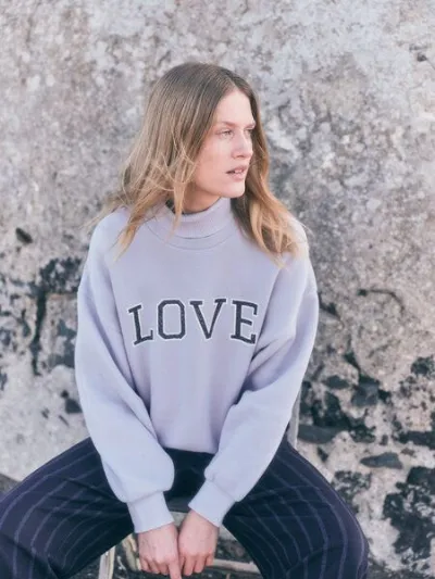 LANIUS LANIUS Statementsweatshirt (GOTS) aus Bio-Baumwolle