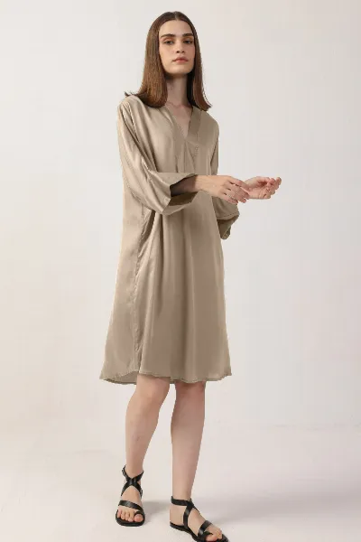 Neu Nomads Neu Nomads Damen vegan Kleid Kimono Stein