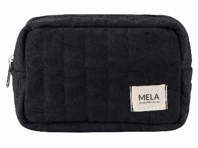 MELA MELA Bio-Kulturbeutel 'PAVEEN' gepolstert, mit 3 Innenfächern, schwarz