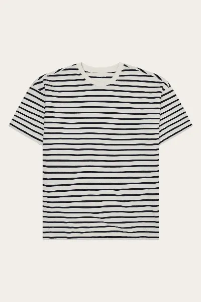 KnowledgeCotton Apparel KnowledgeCotton Apparel Herren vegan T-Shirt Herren Lose Gestreift Navy