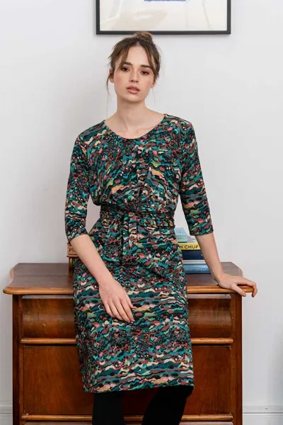 WiDDA WiDDA Damen vegan Kleid Jersey Slinga Multicolor