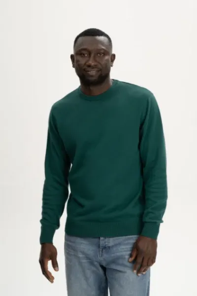 MELA MELA Herren vegan Strickpullover Himal Deep Sea