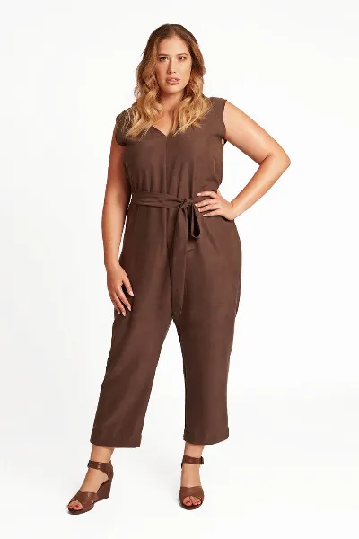 Widda Widda Damen vegan Jumpsuit Enibas Taupe