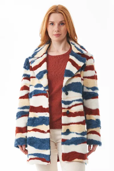 ORGANICATION ORGANICATION Damen vegan Jacke Teddy Multicolor