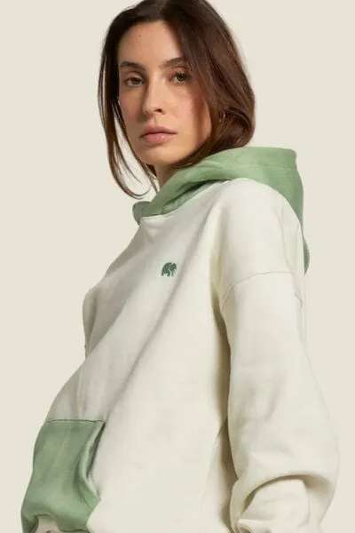 Trendsplant Trendsplant Women’s Color Block Oversized Hoodie Sea Glass
