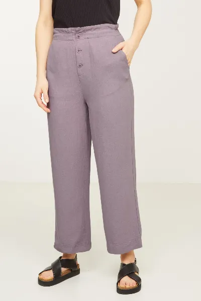 recolution Recolution Damen vegan Hose Liriope Graues Flieder