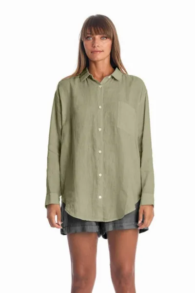 RAVENS VIEW IBIZA RAVENS VIEW IBIZA Damen vegan Hemd Monet Khaki