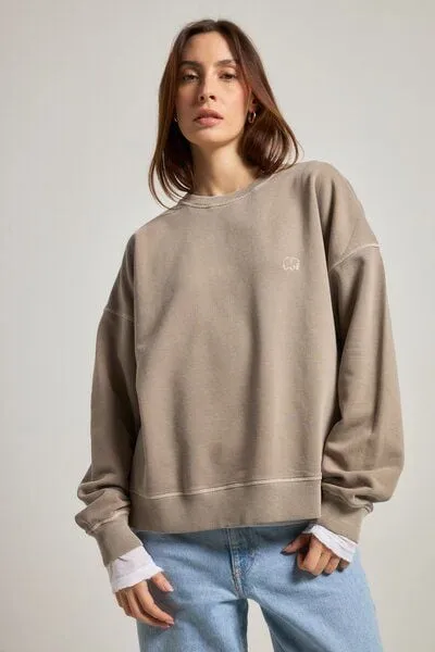 Trendsplant Trendsplant Women's Essential Pigment Heavyweight Oversized Sweatshirt Brindle