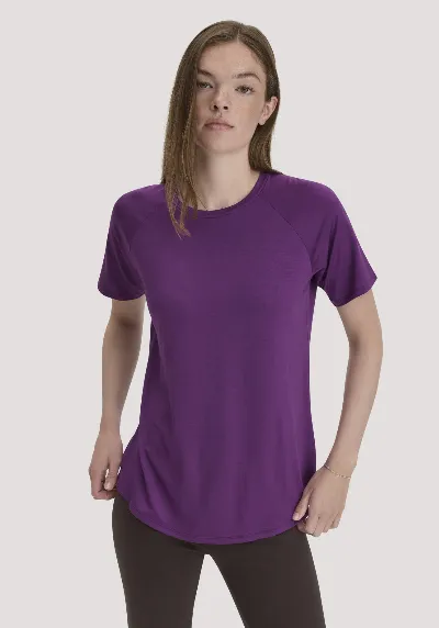 hessnatur hessnatur Loungewear T-Shirt Regular ACTIVE COMFORT aus TENCEL™ Lyocell - lila