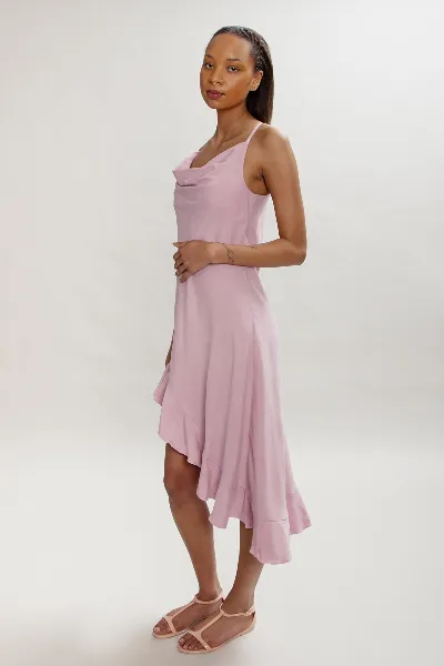 MAHLA MAHLA Damen vegan Kleid Valerie Pfingstrose Rosa