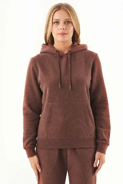 ORGANICATION ORGANICATION Damen vegan Hoodie Haree Kaffee