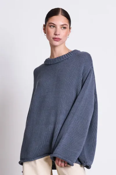JAN N JUNE JAN 'N JUNE Damen vegan Pullover Sona Turbulence Blau