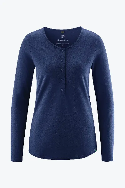 HempAge Henley Longsleeve aus Hanf & Bio Baumwolle