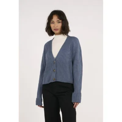 KnowledgeCotton Apparel KnowledgeCotton Apparel Oversized V-Neck Cardigan - mit Bio-Baumwolle