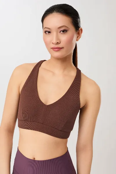 mandala MANDALA Damen vegan Sport-Bh Rippe 2.0 Eiche