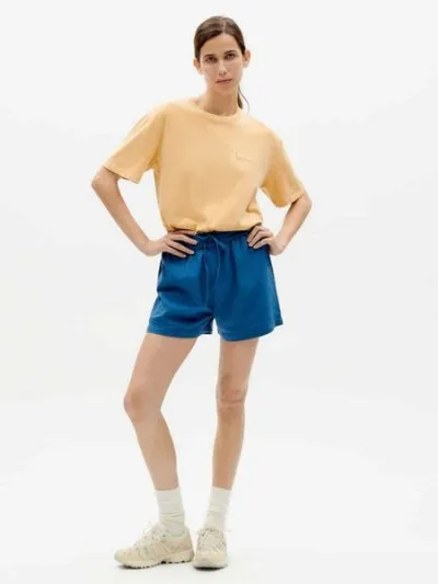 thinking mu thinking mu Shorts - Big Seersucker Geranio - aus Biobaumwolle