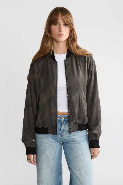 Yahmo Yahmo Damen vegan Jacke Bomber Reversible Lene Onyx/