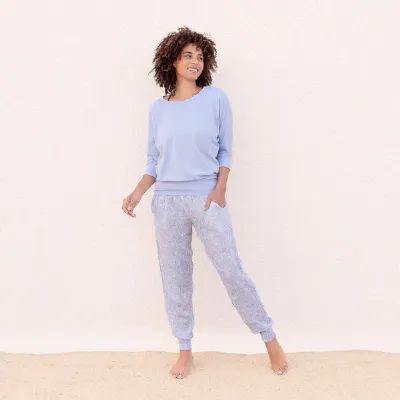 Jaya Jaya ANANDA PAISLEY - Damen - locker-leichte Sommerhose für Yoga und Freizeit