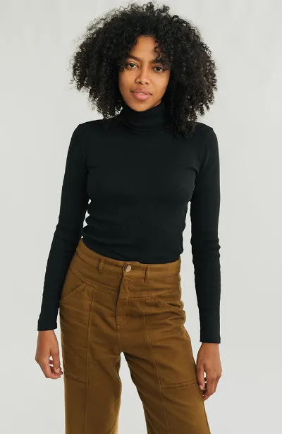 TWOTHIRDS TWOTHIRDS Damen vegan Top Canna Black