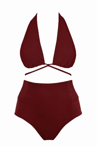 Anekdot Anekdot Damen vegan Bikini Versatile + Bow Back Merlot