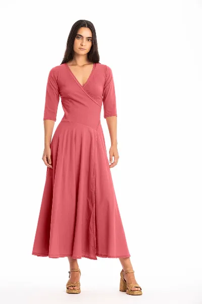 RAVENS VIEW IBIZA RAVENS VIEW IBIZA Damen vegan Kleid Veronika Lehm Rot