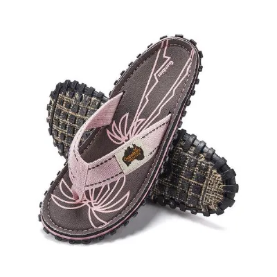 Gumbies GUMBIES Palm Leaf Grey - Nachhaltige Flip Flops aus recyceltem Material