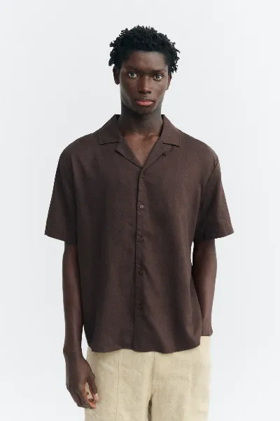 thinking mu Thinking MU Herren vegan Hemd Junior Braun