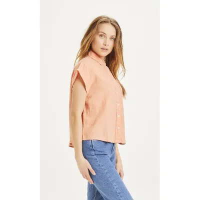 KnowledgeCotton Apparel KnowledgeCotton Apparel Bluse ASTER aus Leinen