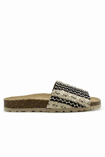 thies thies Damen vegan Slide Eco Boho Pool Taupe
