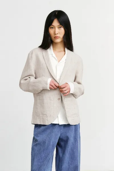 Rotholz Rotholz Damen vegan Blazer Workwear Natural