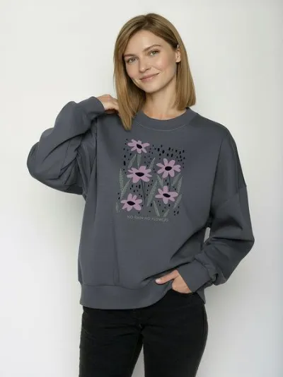 GreenBomb GREENBOMB No Rain Core - Lässiges Sweatshirt aus Bio-Baumwolle / hochwertiger Print / GOTS / Fair & Vegan