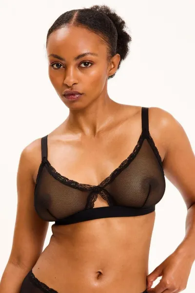 Understatement Understatement Damen vegan Bralette Mesh Lace Triangle