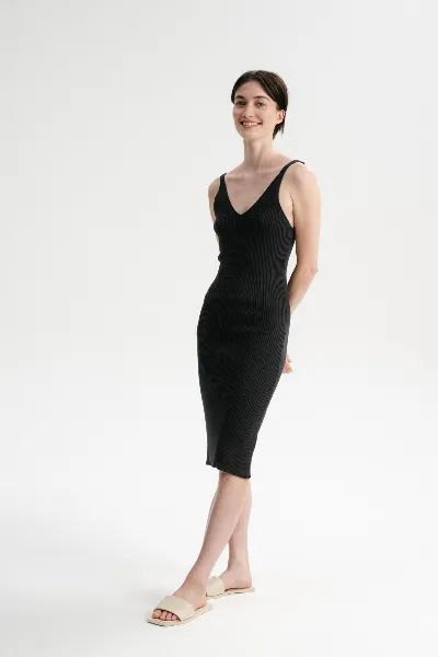 MELA MELA Damen vegan Strickkleid Dija