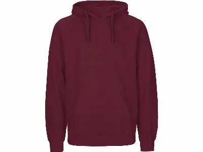 Neutral Neutral Bio-Unisex-Hoodie 'Tiger Cotton' mit gebürstetem Fleece, bordeaux,