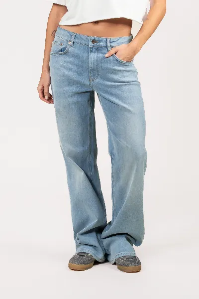 Kuyichi Kuyichi Damen vegan Jeans Lena Loose Misty Ocean